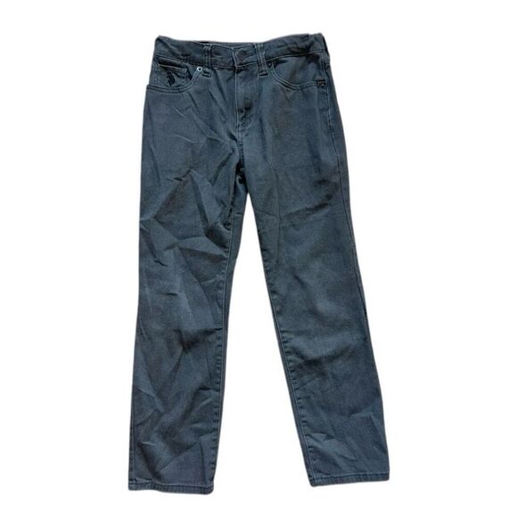 Youth Boys US Polo Assn Dark Gray Straight Leg Jeans  - Sz 10 - Picture 1 of 1